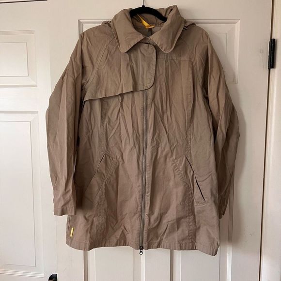 Lole Jackets & Blazers - Lole raincoat trench coat khaki tan L with hood